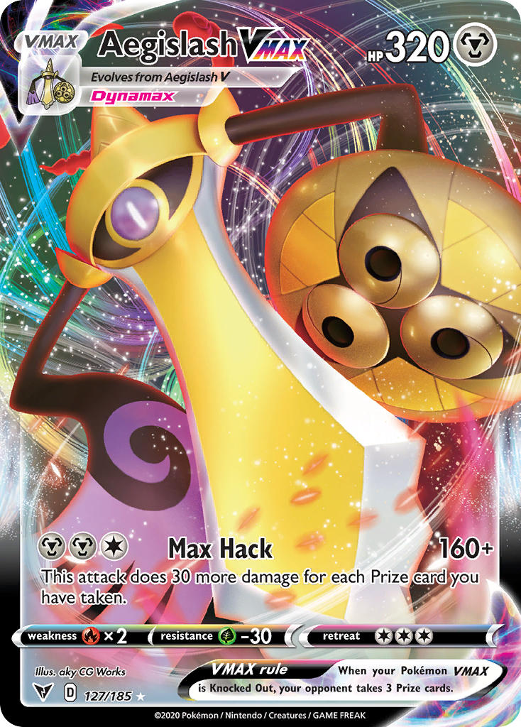 Aegislash VMAX (127/185) [Sword & Shield: Vivid Voltage] | Deep Dive Games St. Marys