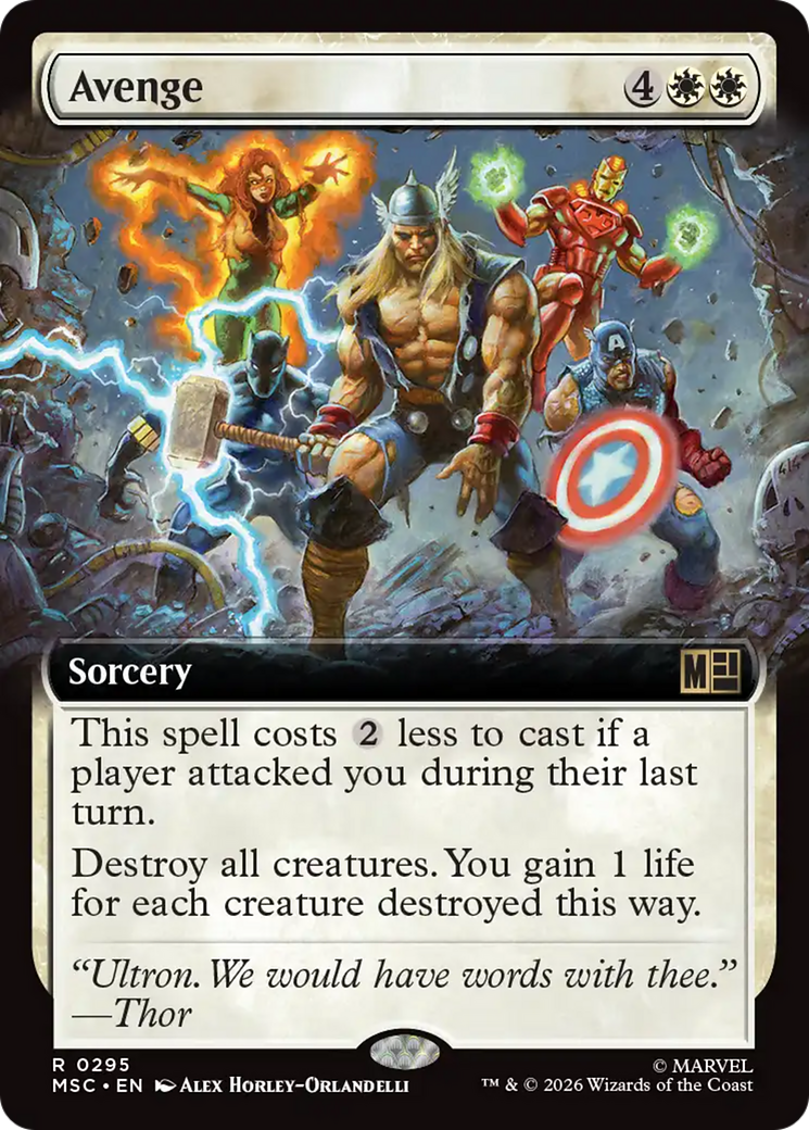 Avenge (Extended Art) [Marvel Super Heroes Commander] | Deep Dive Games St. Marys