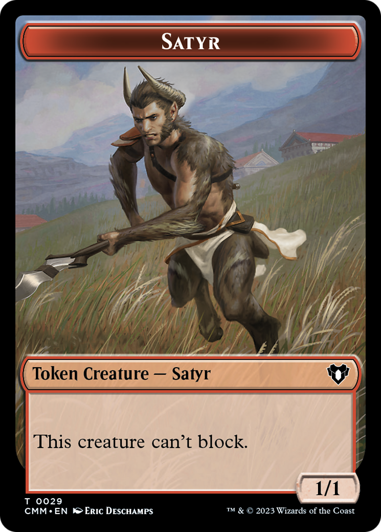Satyr Token [Commander Masters Tokens] | Deep Dive Games St. Marys
