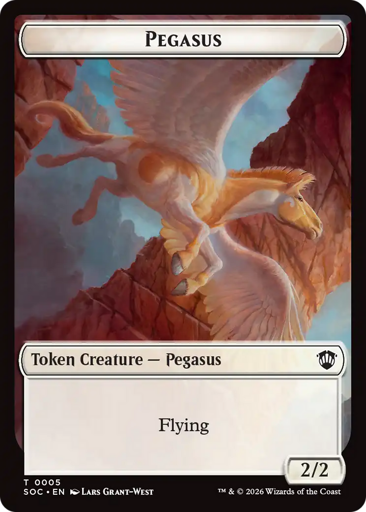Contract // Pegasus Double-Sided Token [Secrets of Strixhaven Commander Tokens] | Deep Dive Games St. Marys