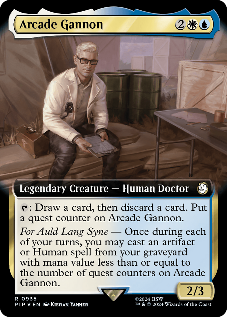 Arcade Gannon (Extended Art) (Surge Foil) [Fallout] | Deep Dive Games St. Marys