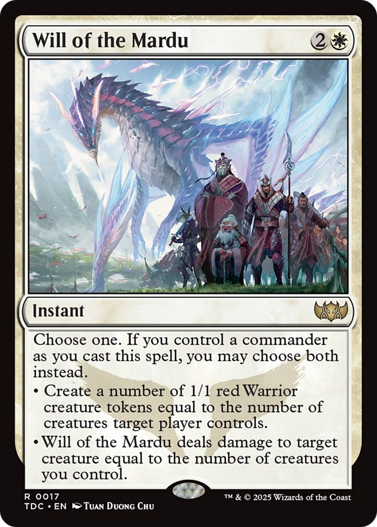 Will of the Mardu [Tarkir: Dragonstorm Commander] | Deep Dive Games St. Marys