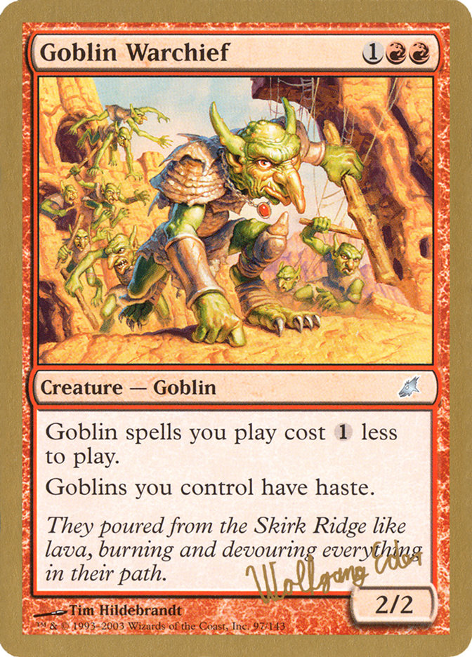 Goblin Warchief (Wolfgang Eder) [World Championship Decks 2003] | Deep Dive Games St. Marys