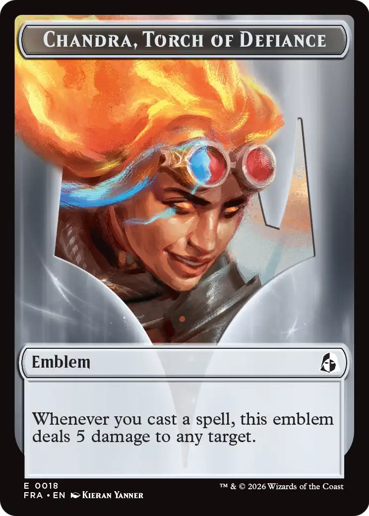 Chandra, Chill of Compliance // Chandra, Torch of Defiance Double-Sided Token [Reality Fracture Tokens] | Deep Dive Games St. Marys