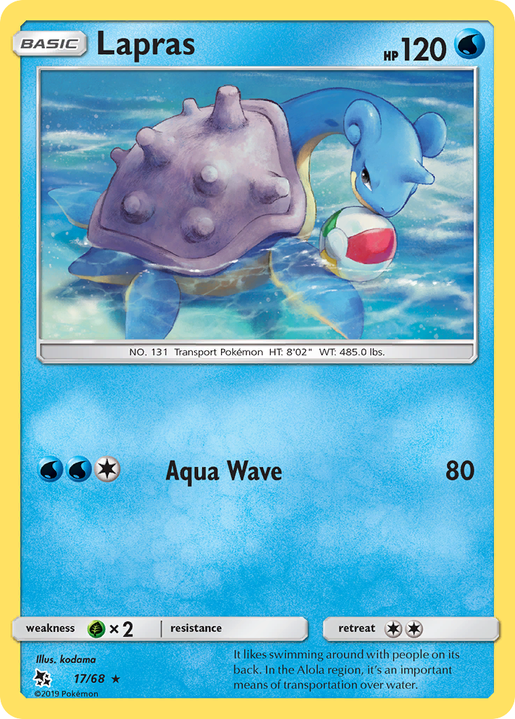 Lapras (17/68) [Sun & Moon: Hidden Fates] | Deep Dive Games St. Marys