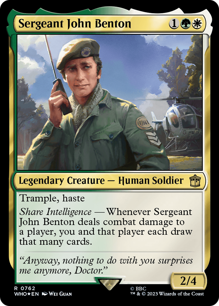 Sergeant John Benton (Surge Foil) [Doctor Who] | Deep Dive Games St. Marys