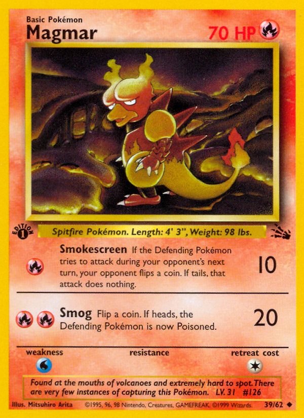 Magmar (39/62) [Fossil 1st Edition] | Deep Dive Games St. Marys