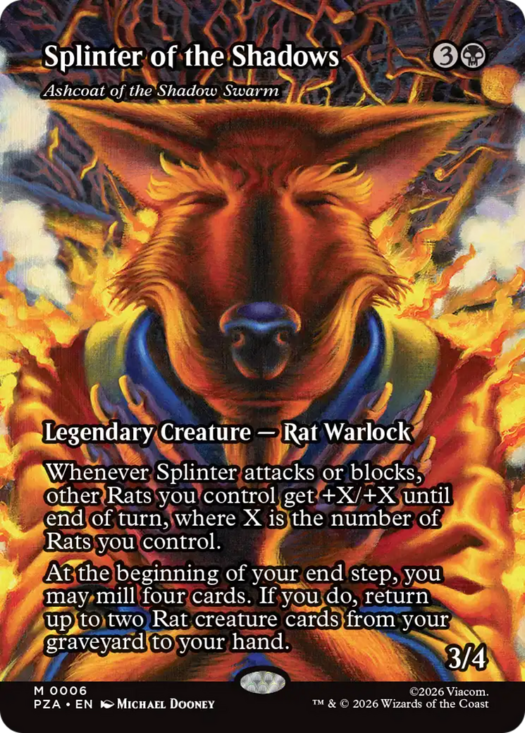 Splinter of the Shadows - Ashcoat of the Shadow Swarm (Borderless) [Teenage Mutant Ninja Turtles Eternal-Legal] | Deep Dive Games St. Marys