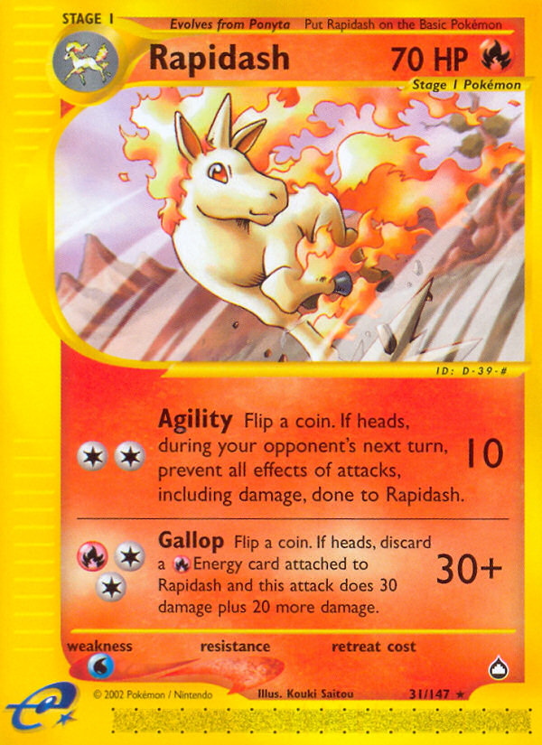 Rapidash (31/147) [Aquapolis] | Deep Dive Games St. Marys