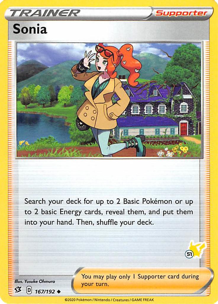 Sonia (167/192) (Pikachu Stamp #51) [Battle Academy 2022] | Deep Dive Games St. Marys