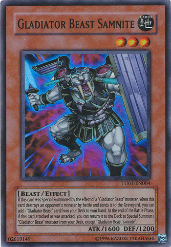 Gladiator Beast Samnite [TU01-EN004] Super Rare | Deep Dive Games St. Marys
