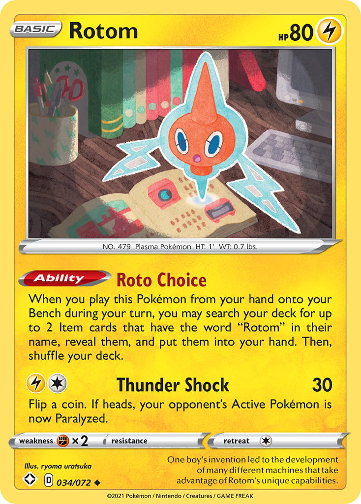 Rotom (034/072) [Sword & Shield: Shining Fates] | Deep Dive Games St. Marys