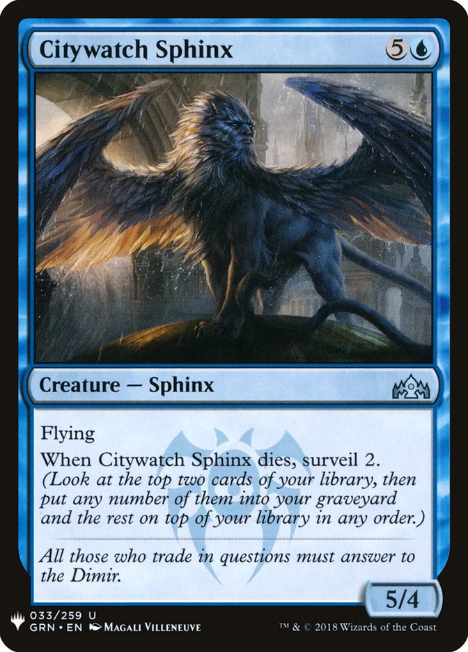 Citywatch Sphinx [Mystery Booster] | Deep Dive Games St. Marys