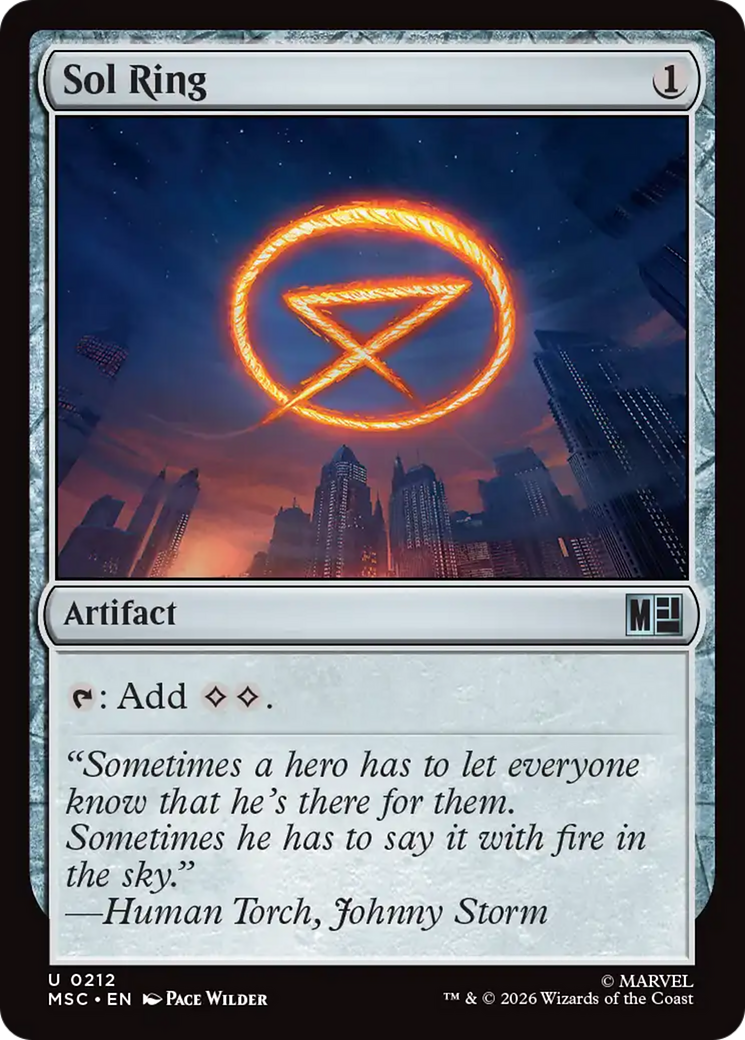 Sol Ring (0212) (Surge Foil) [Marvel Super Heroes Commander] | Deep Dive Games St. Marys