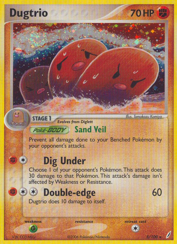 Dugtrio (5/100) [EX: Crystal Guardians] | Deep Dive Games St. Marys