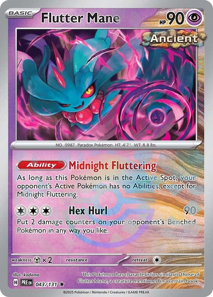 Flutter Mane (043/131) (Poke Ball Pattern) [Scarlet & Violet: Prismatic Evolutions] | Deep Dive Games St. Marys