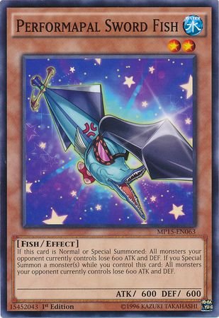 Performapal Sword Fish [MP15-EN063] Common | Deep Dive Games St. Marys