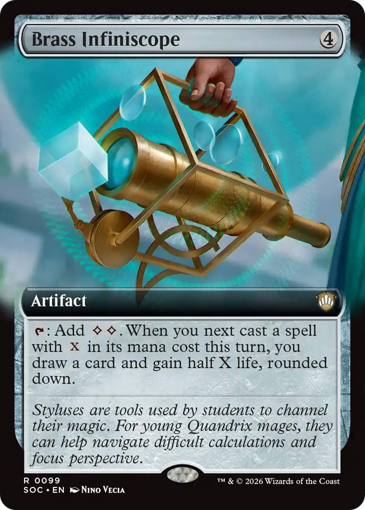 Brass Infiniscope (Extended Art) [Secrets of Strixhaven Commander] | Deep Dive Games St. Marys