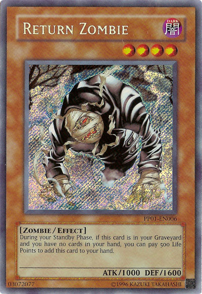 Return Zombie [PP01-EN006] Secret Rare | Deep Dive Games St. Marys