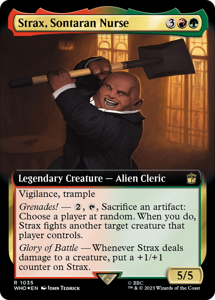 Strax, Sontaran Nurse (Extended Art) (Surge Foil) [Doctor Who] | Deep Dive Games St. Marys