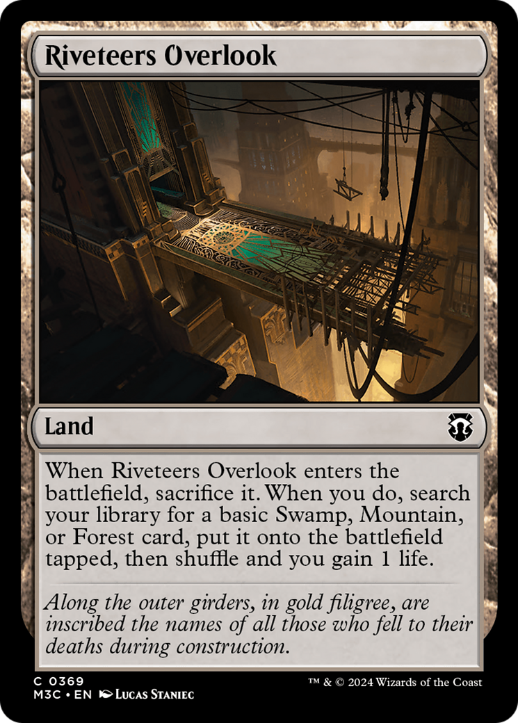 Riveteers Overlook (Ripple Foil) [Modern Horizons 3 Commander] | Deep Dive Games St. Marys