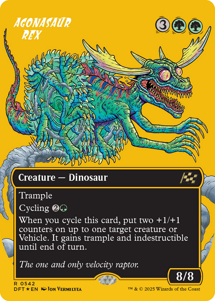 Agonasaur Rex (Borderless) (First-Place Foil) [Aetherdrift] | Deep Dive Games St. Marys