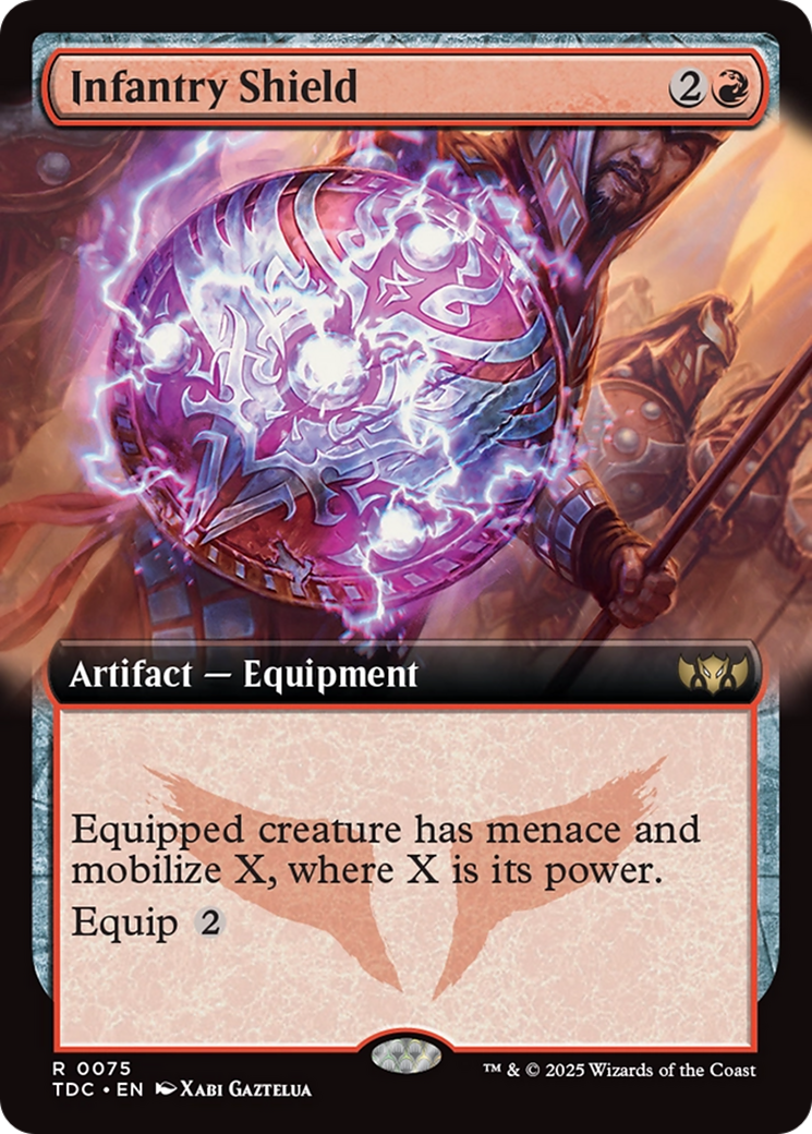 Infantry Shield (Extended Art) [Tarkir: Dragonstorm Commander] | Deep Dive Games St. Marys