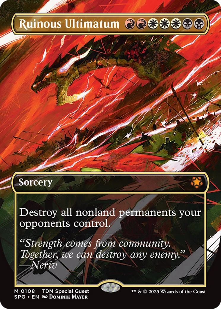 Ruinous Ultimatum (Borderless) [Tarkir: Dragonstorm Special Guests] | Deep Dive Games St. Marys