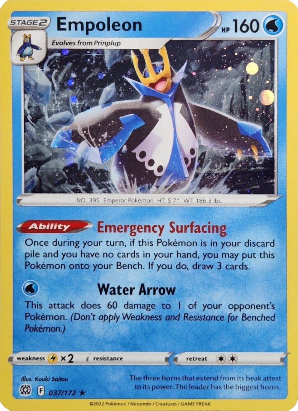 Empoleon (037/172) (Cosmos Holo) [Sword & Shield: Brilliant Stars] | Deep Dive Games St. Marys