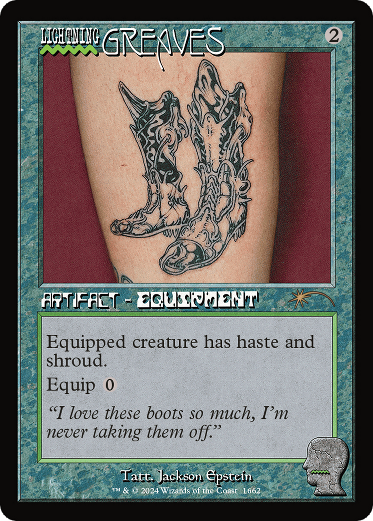 Lightning Greaves (1662) (Rainbow Foil) [Secret Lair Drop Series] | Deep Dive Games St. Marys