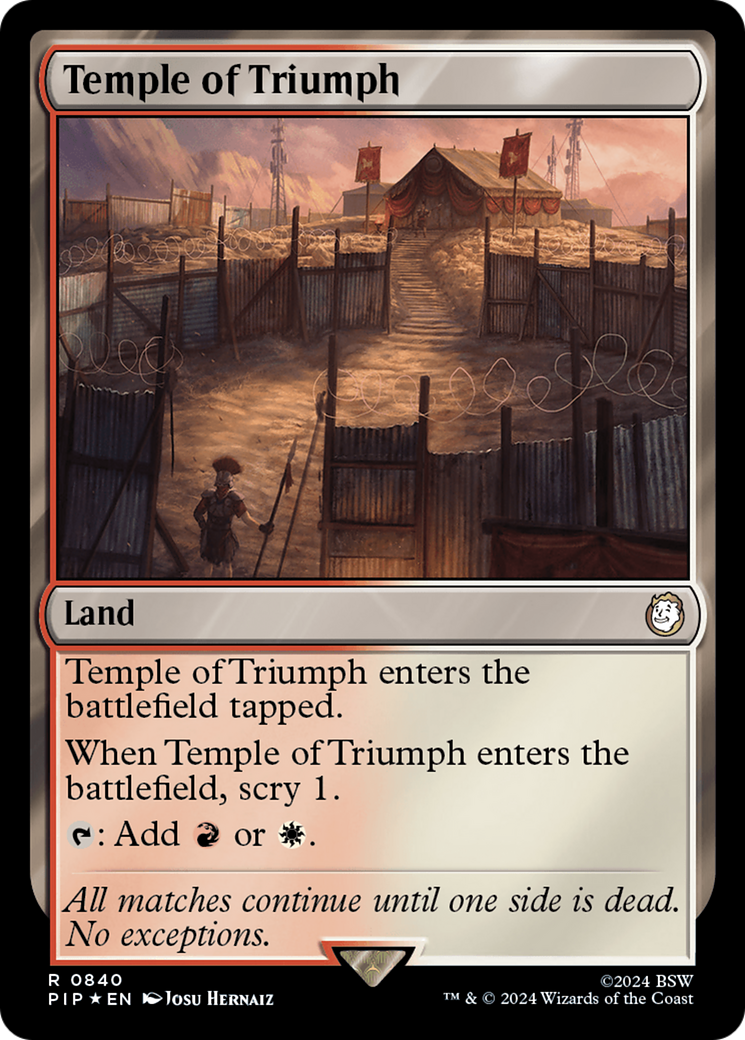 Temple of Triumph (Surge Foil) [Fallout] | Deep Dive Games St. Marys