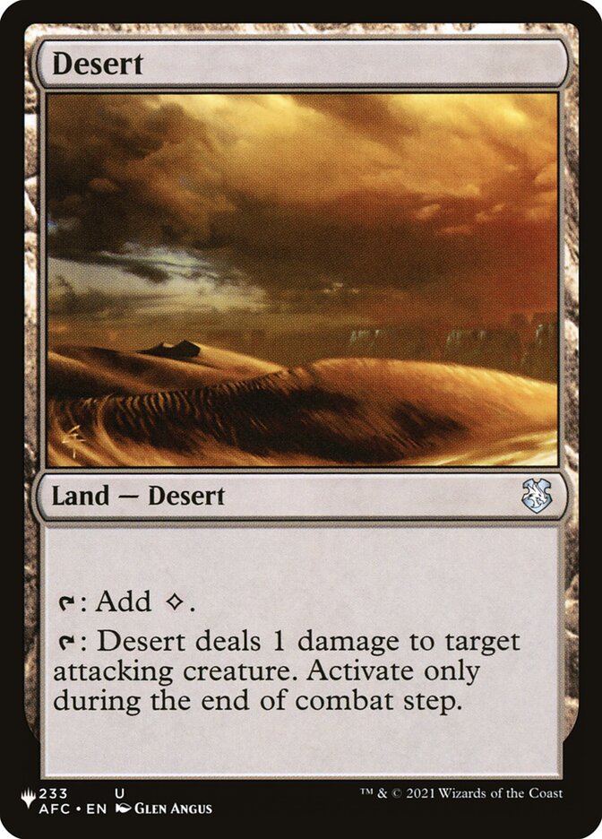 Desert [The List] | Deep Dive Games St. Marys