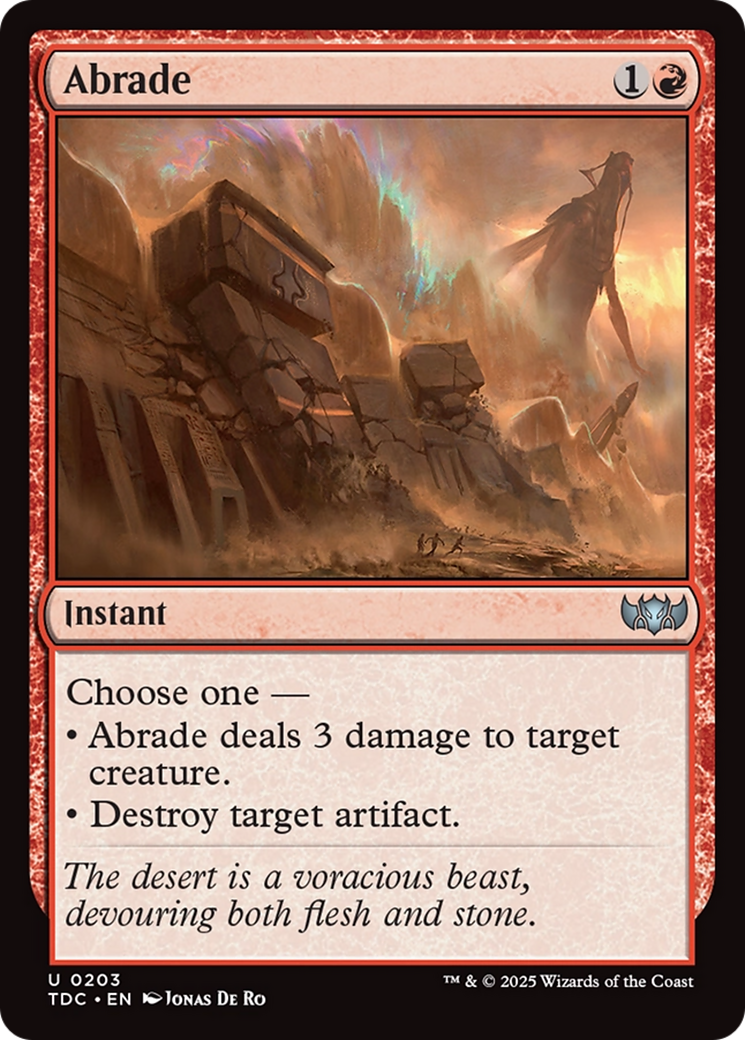 Abrade [Tarkir: Dragonstorm Commander] | Deep Dive Games St. Marys