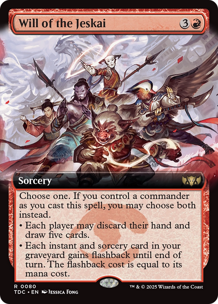 Will of the Jeskai (Extended Art) [Tarkir: Dragonstorm Commander] | Deep Dive Games St. Marys