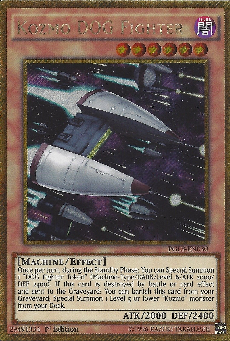 Kozmo Dog Fighter [PGL3-EN030] Gold Secret Rare | Deep Dive Games St. Marys