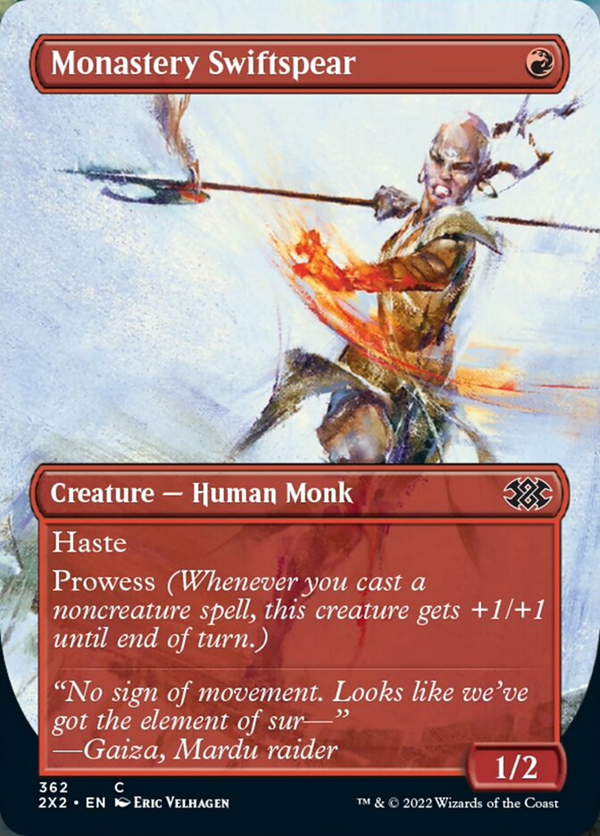 Monastery Swiftspear (Borderless Alternate Art) [Double Masters 2022] | Deep Dive Games St. Marys