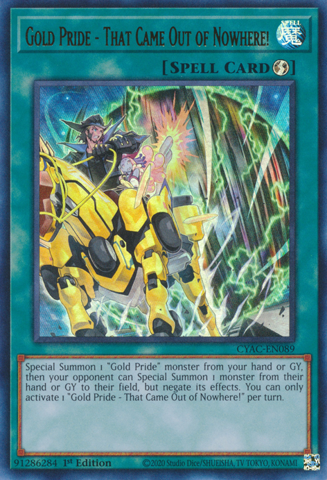 Gold Pride - That Came Out of Nowhere! [CYAC-EN089] Ultra Rare | Deep Dive Games St. Marys