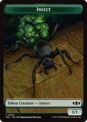 Insect (0022) // Plant Double-Sided Token [Tarkir: Dragonstorm Commander Tokens] | Deep Dive Games St. Marys