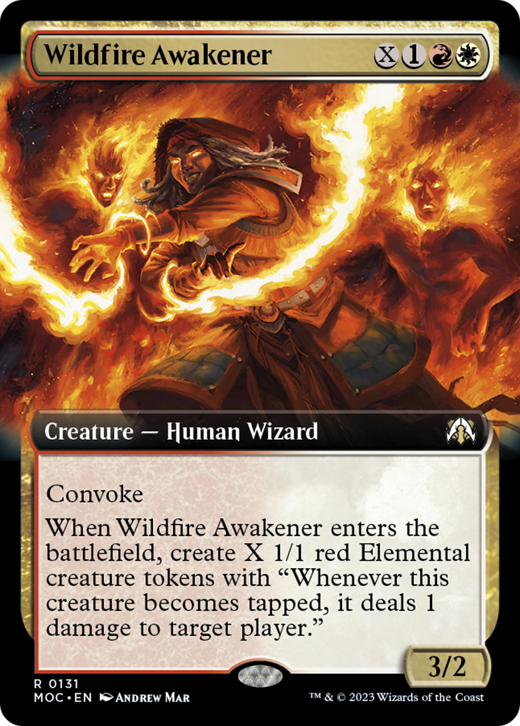 Wildfire Awakener (Extended Art) [March of the Machine Commander] | Deep Dive Games St. Marys