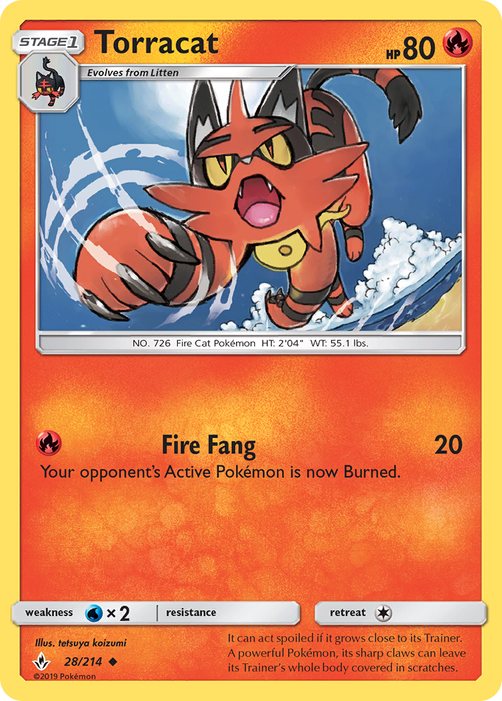 Torracat (28/214) [Sun & Moon: Unbroken Bonds] | Deep Dive Games St. Marys