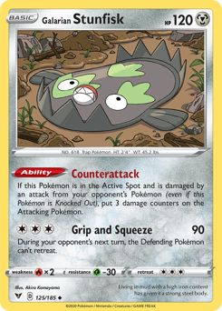 Galarian Stunfisk (125/185) [Sword & Shield: Vivid Voltage] | Deep Dive Games St. Marys