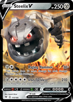 Steelix V (115/185) [Sword & Shield: Vivid Voltage] | Deep Dive Games St. Marys