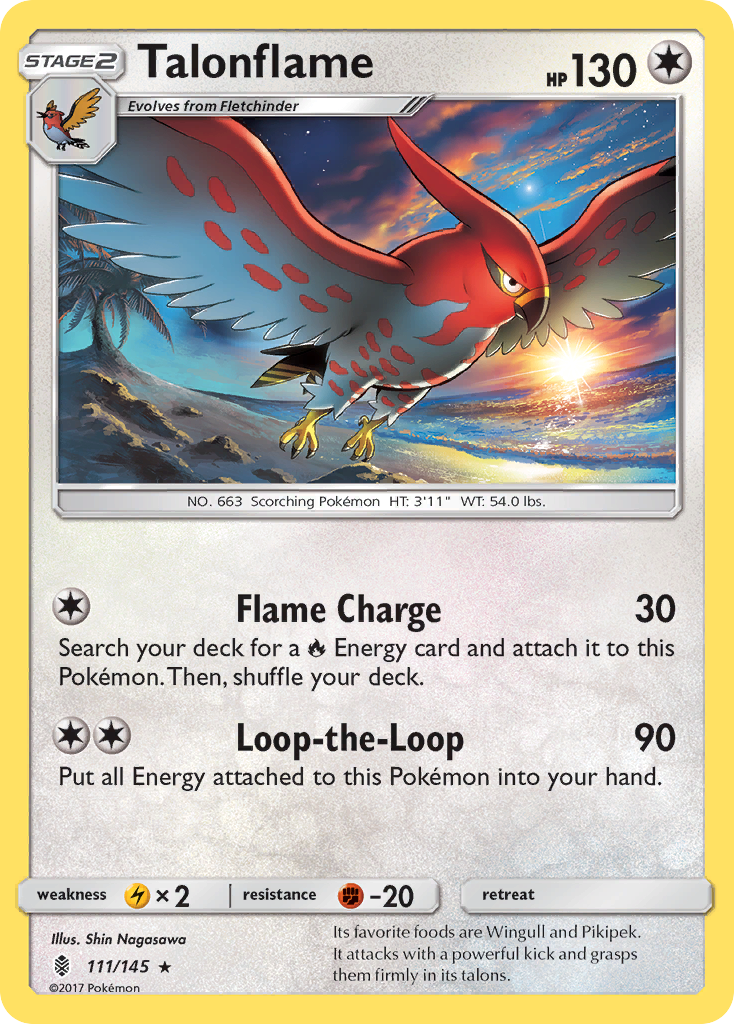 Talonflame (111/145) [Sun & Moon: Guardians Rising] | Deep Dive Games St. Marys