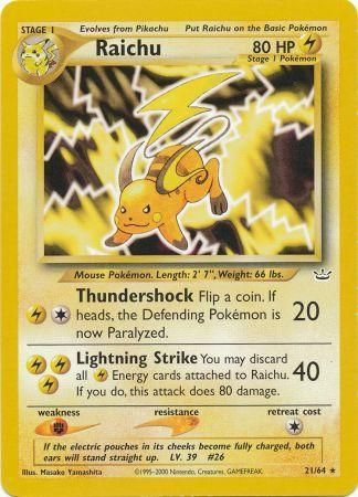 Raichu (21/64) [Neo Revelation Unlimited] | Deep Dive Games St. Marys