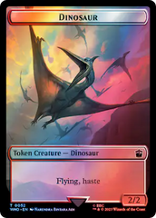 Soldier // Dinosaur Double-Sided Token (Surge Foil) [Doctor Who Tokens] | Deep Dive Games St. Marys