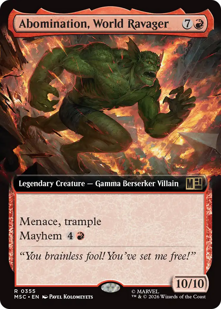 Abomination, World Ravager (Extended Art) [Marvel Super Heroes Commander] | Deep Dive Games St. Marys