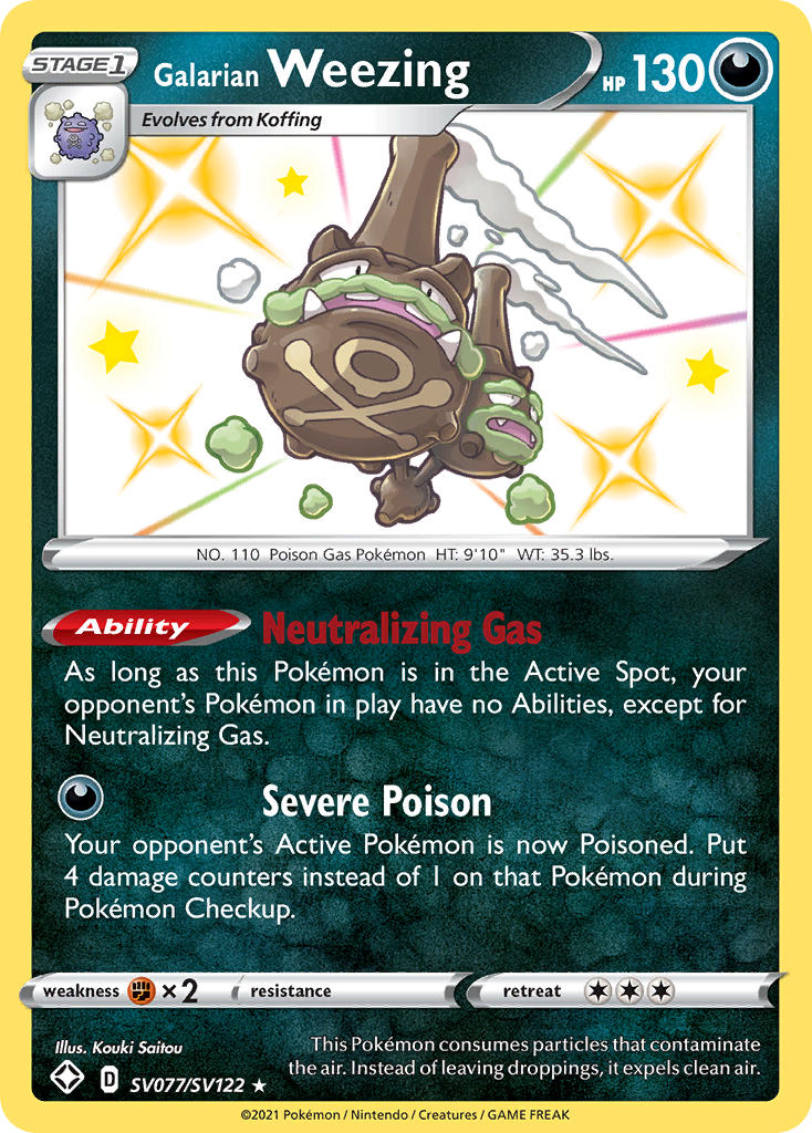 Galarian Weezing (SV077/SV122) [Sword & Shield: Shining Fates] | Deep Dive Games St. Marys
