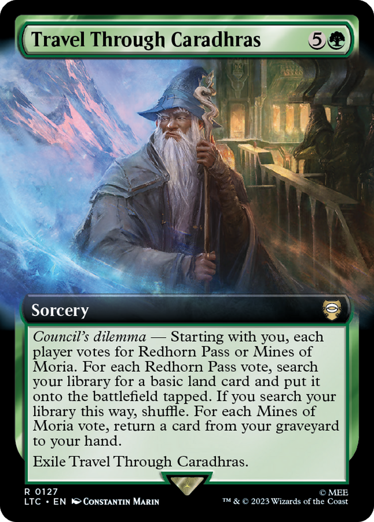 Travel Through Caradhras (Extended Art) [The Lord of the Rings: Tales of Middle-Earth Commander] | Deep Dive Games St. Marys