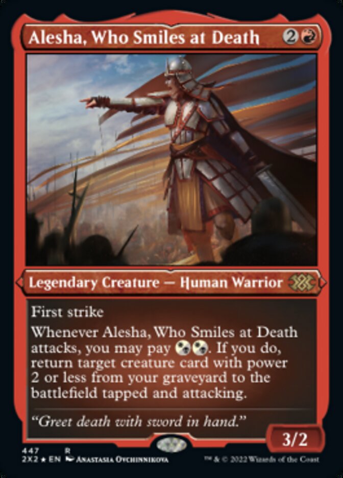 Alesha, Who Smiles at Death (Foil Etched) [Double Masters 2022] | Deep Dive Games St. Marys