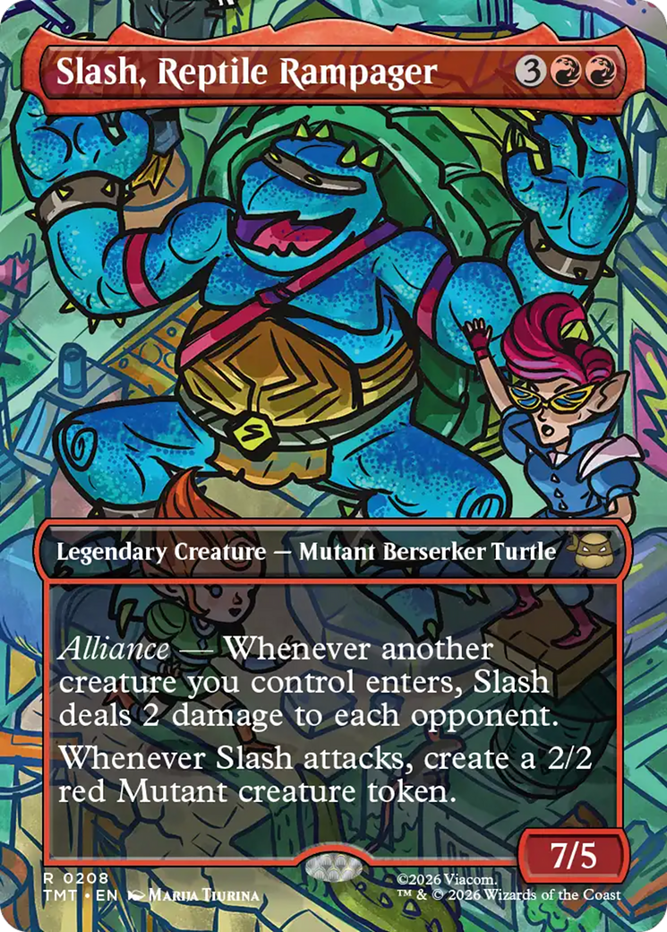 Slash, Reptile Rampager (Borderless) [Teenage Mutant Ninja Turtles] | Deep Dive Games St. Marys